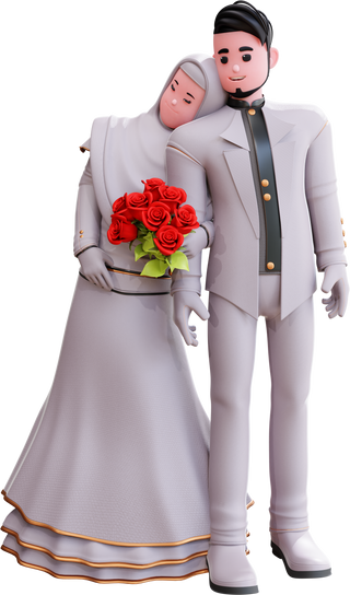 3D Wedding Couple